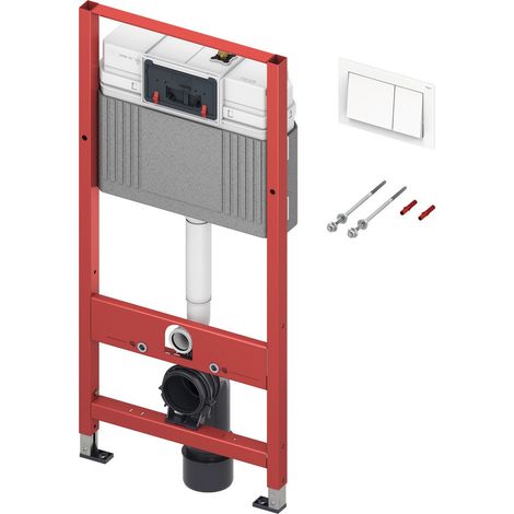 Tece – Module WC bâti support 1120 mm – Réservoir 10L avec commande double – Raccord DN 90 – Installation murale métal ou bois