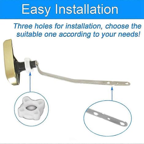 Poignée de toilette latérale pour Kohler 87115-VF, kit de remplacement pour poignée de chasse d'eau, tige de traction pour réservoir de toilette Kohler (1/5)