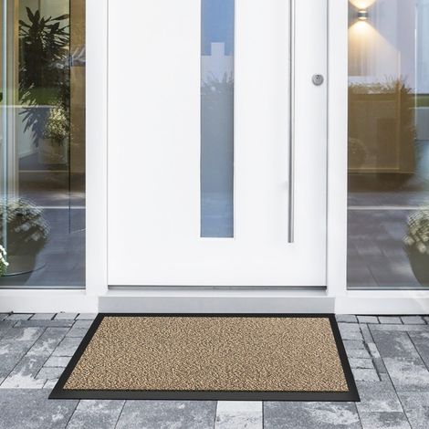 Tapis extérieur, Tapis antidérapant très absorbant Noir-moutarde 60 x 90 cm (1/5)