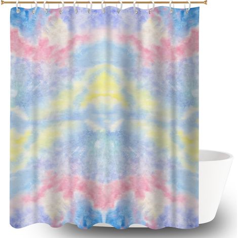 Rideau de bain imprimé polyester 180x180 infroissable séparation douche pour se sentir en vacances chez soi (1/5)