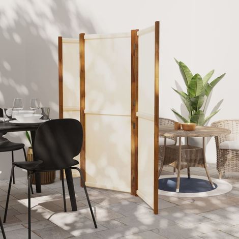Paravent de Chambre Closion de séparation 4 panneaux Blanc crème 280x180 cm -BC71780 (1/5)