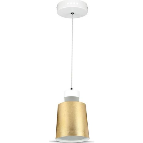 V-TAC 7W Metallzylinder-LED-Kronleuchter in natürlichem Weißgold (1/5)