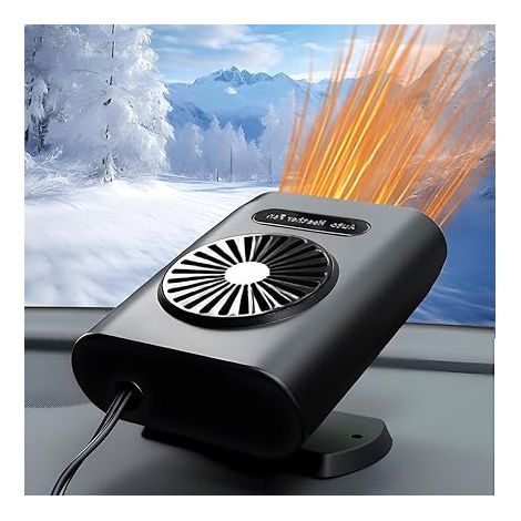 Tragbare 12V 200W Autoheizung, Scheibenentfeuchter, 2-in-1 Autoheizung für schnelles Heizen und Kühlen für SUVs, Pkw und Lkw, Schwarz