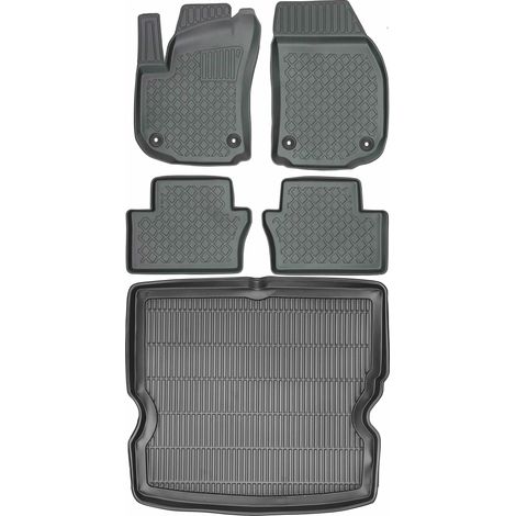 Juego de alfombrillas para coche y maletero para Opel Zafira B Minivan (2005-2012).
