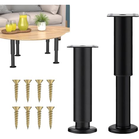Pieds de Meubles Réglables,2pcs Pieds Réglable Meuble,Pied de Table Reglable Hauteur Métal,Pieds De Salle Bain Meubles Salle Bain,Meuble Pied Table Pieds,Table Chaise Armoires Canapé Jambe (1/5)