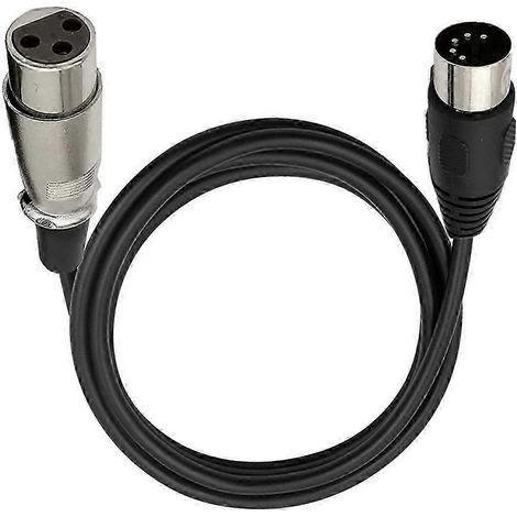 Câble audio DIN 5 broches vers XLR 3 broches pour connecter des instruments de musique ou des câbles MIDI ou XLR (DIN 5P mâle vers XLR femelle p20241126109) (1/5)
