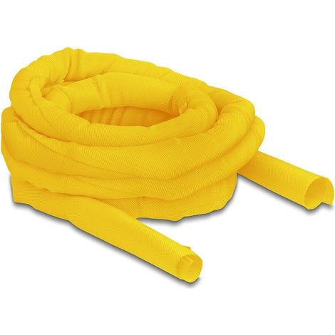 20875 TUYAU EN TISSU À FERMETURE AUTOMATIQUE RÉSISTANT À LA CHALEUR JAUNE 5 M X 25 MM DELOCK