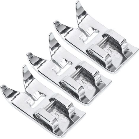 Lot de 3 pieds-de-biche résistants à l'usure en acier inoxydable, outils de couture pour remplacer les anciens accessoires de machine à coudre (1/5)