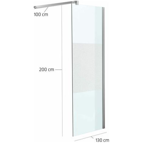 Duschabtrennung Nano rechteckig halbmilchglas 130x200x100 cm (1/4)
