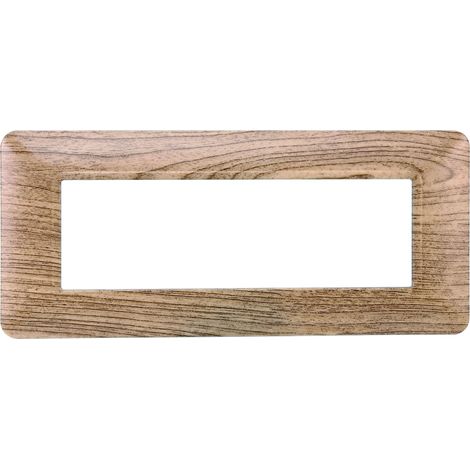 Plaque plastique 6 places lumière bois couleur Série solaire compatible Matix