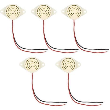5 Stück DC 3-24V 95dB Aktiver Summer Alarm Dauerton für DIY-Elektronik SFM-27