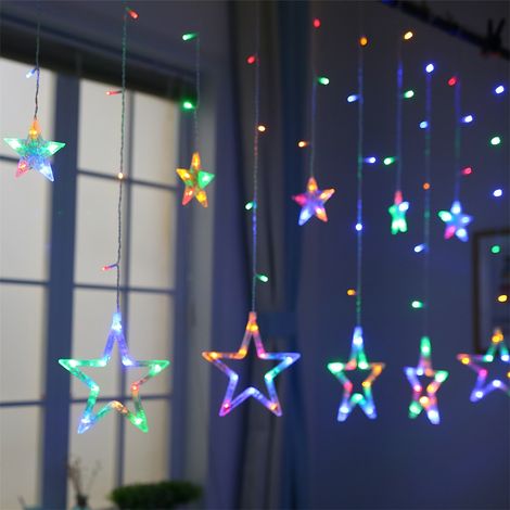 Guirlande étoile 138 LED – colorée – décoration mariage / noce – Fafeicy