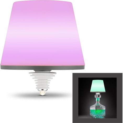 REV LAMPRUSCO Lampada da tavolo senza fili, 130 lm, 2 W, batteria 4000 mAh, luce per bottiglia RGB, lampada da comodino, dimmerabile, IP54 (1/4)
