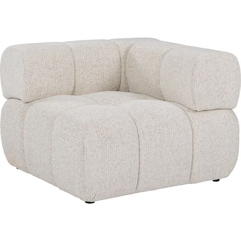 Fauteuil d'angle en tissu chiné beige FACIVIL (1/4)