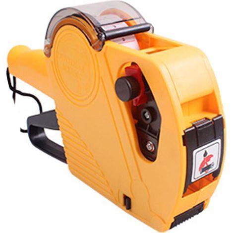 MX-5500EOS Etiquetadora de precios de 8 dígitos, máquina de etiquetado y aplicación con rollo de etiquetas y rodillo de tinta para oficina, tienda y supermercado, amarillo - Amarillo (1/5)