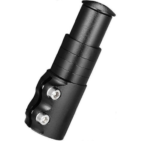 Potence de vélo, rehausseur de potence de VTT en alliage d'aluminium, extension de potence de guidon réglable pour vélo de route (noir) (1/4)