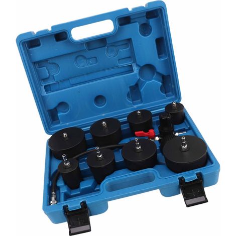 9-teiliges Turbo-System-Lecktest-Set mit Manometer zur Prüfung des Ladedrucks und der Ladeluft. (1/5)