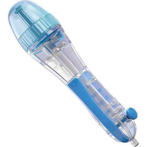 Penna termoadesiva blu da 2,6 mm per perline, dispenser per perline fuse, design ergonomico, corpo trasparente di grande capacità, ideale per arti e mestieri e progetti fai da te. (1/5)
