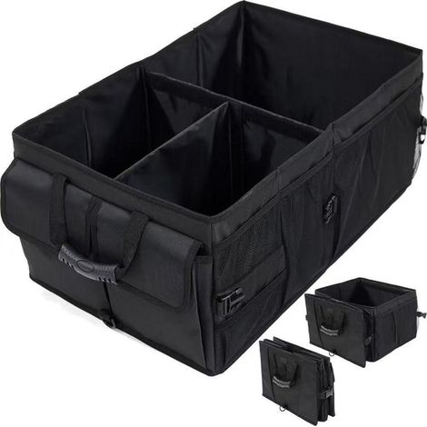 Organisateur de coffre de voiture 45L pliable et étanche, noir (1/5)