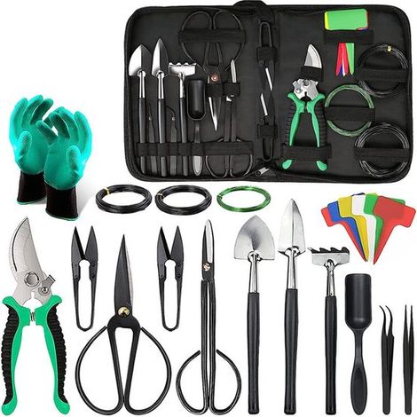 Ensemble d'outils pour bonsaï en acier inoxydable de 24 pièces (1/5)