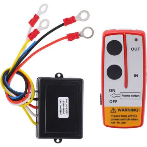 Kit de commande à distance sans fil universel pour treuil avec récepteur 12 V/24 V pour camions, jeeps, quads et SUV (1/4)