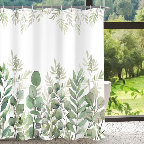 Duschvorhang Blätter Muster 150x200cm Antischimmel Wasserdicht (1/5)