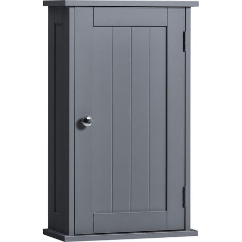 Priano 1 Door Bathroom Cabinet Wall Mounted Cabinet, Grey