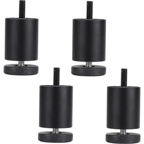 Pieds De Meuble En Alliage D'aluminium - Hauteur Réglable 8 Cm - Pour Canapé Table Lit Armoire - Lot De 4 (1/4)