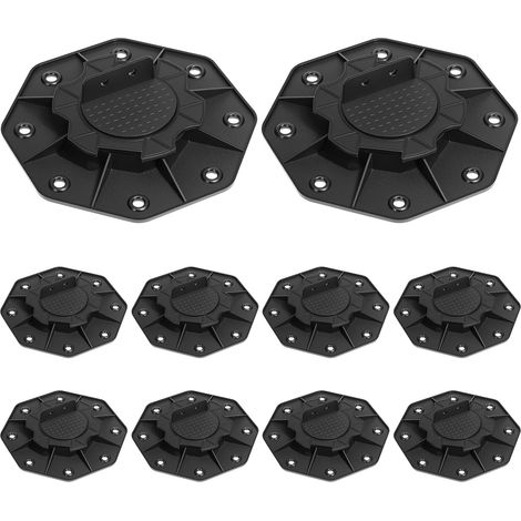 Supports réglables pour terrasse 18-30mm en polypropylène nivellement précis stabilité élevée pour bois WPC aluminium extérieur (1/5)