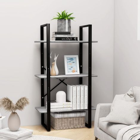 Étagère de rangement Gris béton 60x30x105 cm Aggloméré LITZEE (1/5)