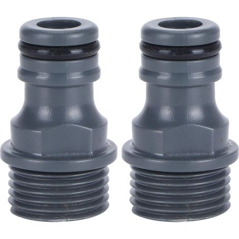 2 pièces G1/2 Filetage mâle connecteur Rapide Mamelon Tuyau d'arrosage Robinet Mamelon Adaptateur Outil d'irrigation (1/2)