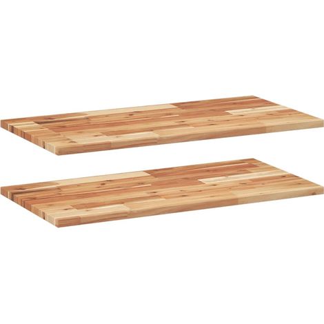 Maison Exclusive - Schweberegale 2 Stk. 80x40x2 cm Massivholz Aka