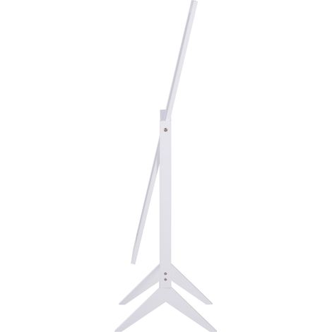 Miroir en pied HOMCOM, miroir grand format, miroir beauté, socle surélevé, entretien facile, panneaux de fibres blanc, 47 x 46 x 148 cm (1/4)