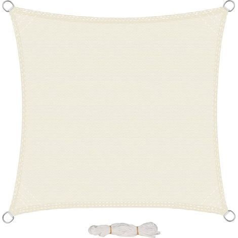 Waterproof, windproof shade sail, HDPE fabric, UV protection, cross-stitched, sturdy and stable, for garden, terrace, balcony (1/5)