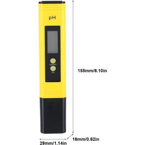 Testeur de PH Testeur Digital, PH-Mètre Protable Numérique Aquarium Piscine Eau