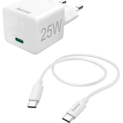 Hama Mini 25W USB Ladegerät 25 W 1x USB-C® Weiß Innenbereich