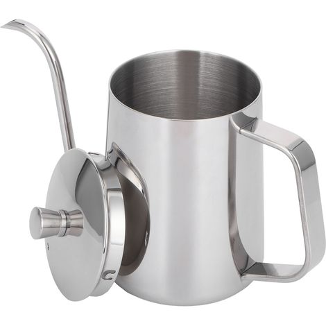 Bouilloire à Café 600ml en Acier Inoxydable 304, Bec Fin Épais avec Couvercle (1/5)