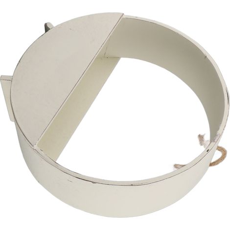 Jardinière circulaire suspendue au mur d'intérieur, Style rustique rond en bois pour plantes succulentes, grand blanc (1/5)