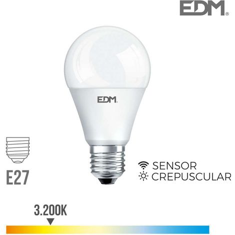 Ampoule Led Crépusculaire E27 10w Allumage Et Extinction Automatiques Selon La Luminosité. - Edm (1/3)