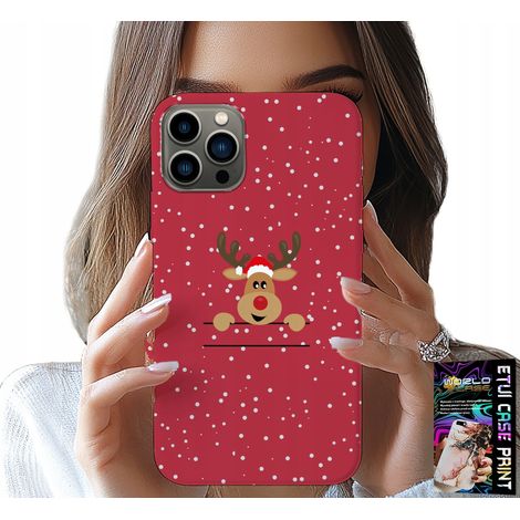 Custodia per iPhone 12 PRO - Renne natalizie Babbo Natale + vetro (1/5)