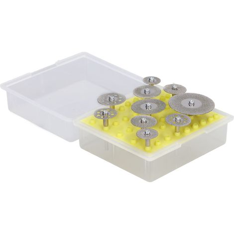Set mit 10 feinen und präzisen Schleifscheiben, hohe Leistung für Marmor und Beton, langlebiges Schneidzubehör. (1/5)