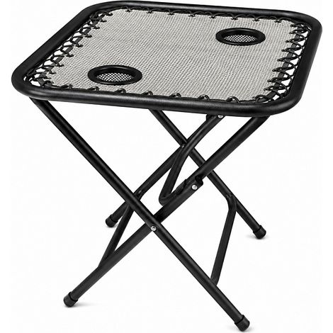 Aga Campingtisch MR57TB – Klapptisch 50x50x50 cm mit 2 Getränkehaltern – faltbar, stabil & wetterfest – kompakt für Camping & Reisen (1/4)