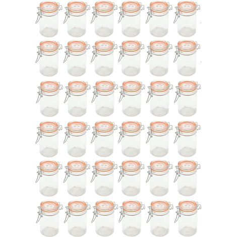 Einmachglas 250 ml mit Bügelverschluss - 36 Stück - Draht Bügelglas Vorratsglas Einweckglas Dessert Glas mit Deckel klein