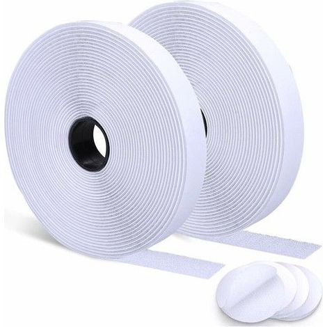 Ruban adhésif auto-agrippant déchirable de 25 m (couleur : blanc) (1/5)