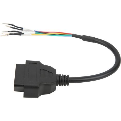 Câble de connexion OBD2 femelle 16 broches K CAN Line Diagnostic Jumper Tester Connector Pigtail Cordon (1/4)
