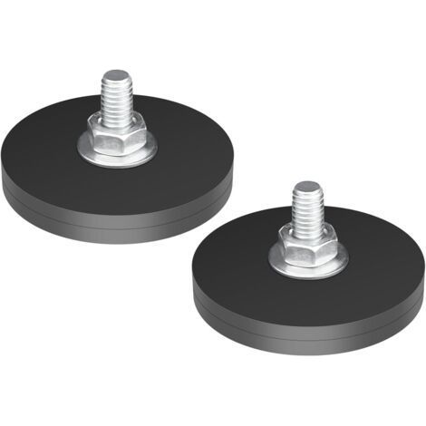 2 Pièces Magnétique Support de Montage M6 5MM Boulons Universelle pour Barre Lumineuse LED Phare de Travail LED Voiture Camion 4x4 Offroad Véhicule (1/5)