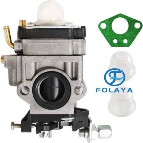FOLAYA Carburateur pour Débroussailleuse Multifonctions 5en1 43cc 47cc 49cc 50cc 52cc avec ampoule d'apprêt + joint (1/3)
