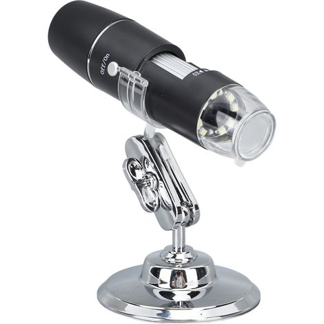 Microscope numérique sans fil avec support flexible, fonction photo et vidéo, grossissement 0-1000x, compatible WiFi, pour téléphone et tablette. (1/5)