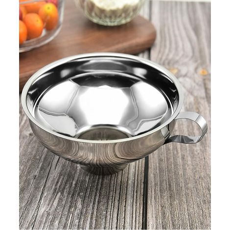 Entonnoir à confiture pour une utilisation en cuisine, entonnoir à large goulot facile à remplir, grands entonnoirs pour remplir des bouteilles, entonnoir alimentaire en acier inoxydable (1/5)