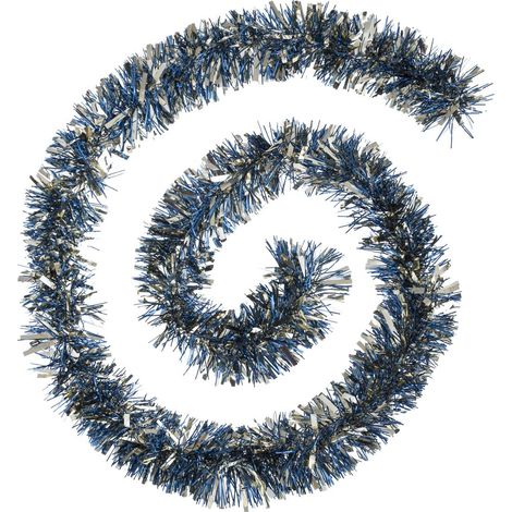 Guirlande de Noël large 10 cm Bleu et Or Longueur 2 mètres - Feeric Christmas (1/2)